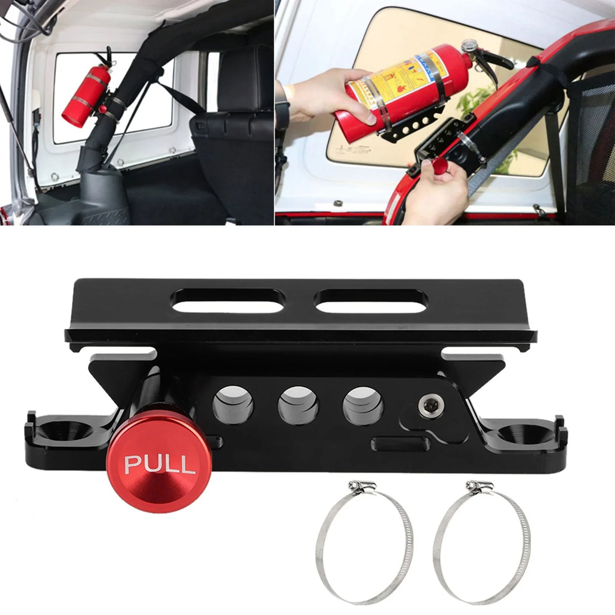 Aluminum Alloy Car Fire Extinguisher Bracket Mount – Adjustable Extinguisher Bracket Mount Qme