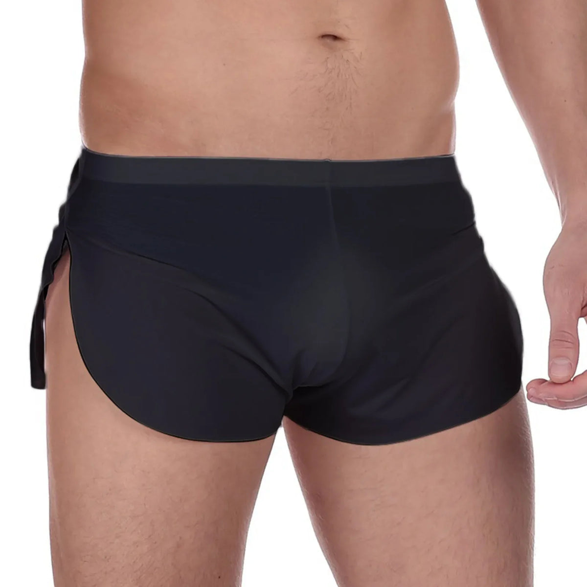 Men's Lightweight See-Through Boxer Briefs – Stylish & Breathable Men's Boxer Briefs Qme Black L