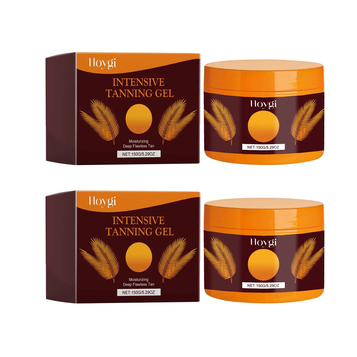 Sunless Tanning Gel – Self Tanner for Face & Body | Natural Bronzer Self Tanning Gel Qme 2 x 150ml Boxed