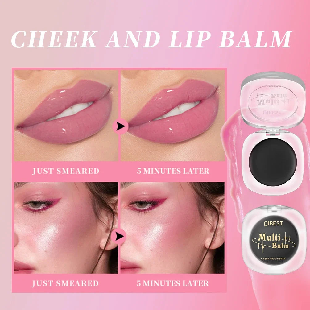 QIBEST pH Color-Changing Blush Balm Lipstick | Lip & Cheek Blush Balm Lipstick Qme