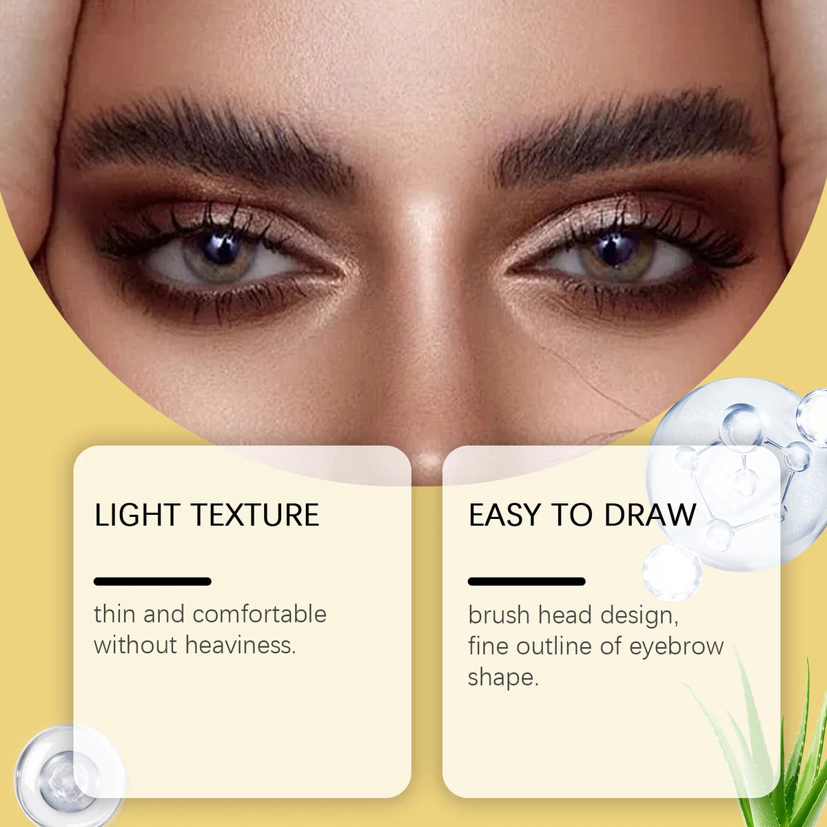 Zephoco Tinted Brow Gel – Waterproof Matte Eyebrow Tint Eyebrow Tint Gel Qst