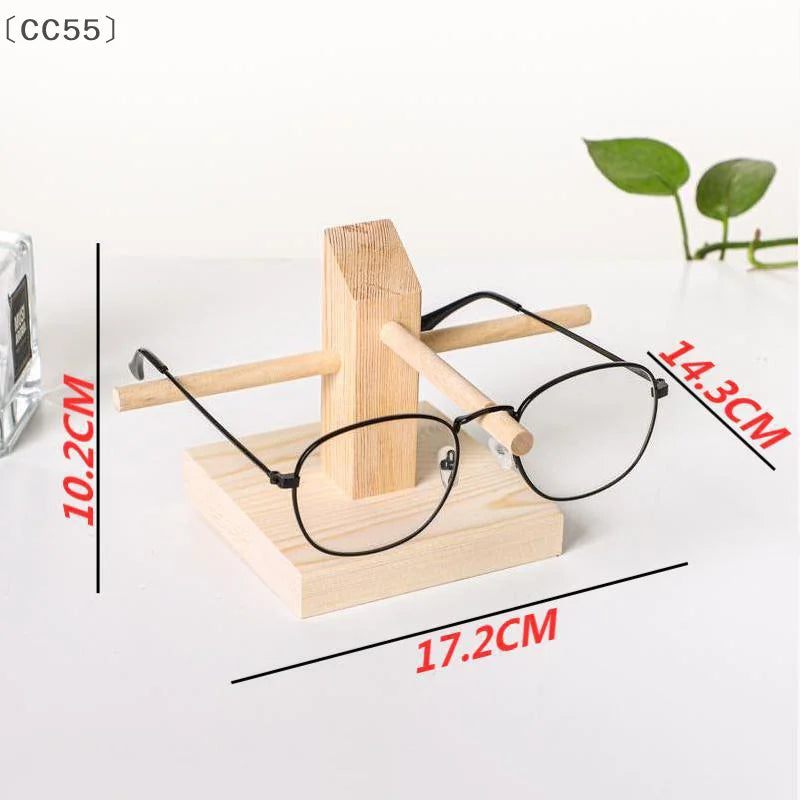 Wooden Sunglass Display Stand – Single Layer Eyeglass Rack Eyeglass Display Stand Qst