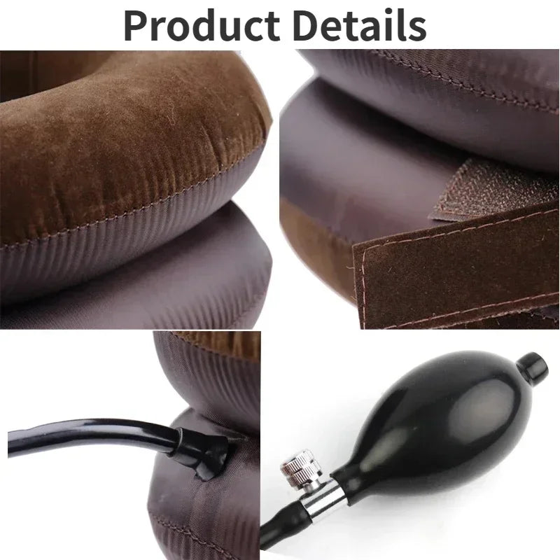 Inflatable Air Neck Support Cushion – Portable Travel Pillow Inflatable Travel Pillow Qme