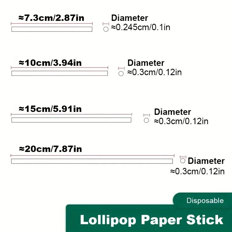 Disposable Kraft Paper Cake Pop Sticks – 100 Pack | Party Cake Pop Sticks Qme
