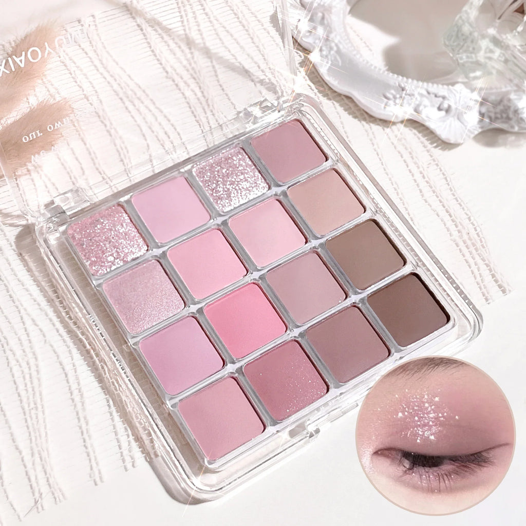 XIAOYUMI 16-Color Sunset Contour & Highlighter Palette Contour Highlighter Palette Qme