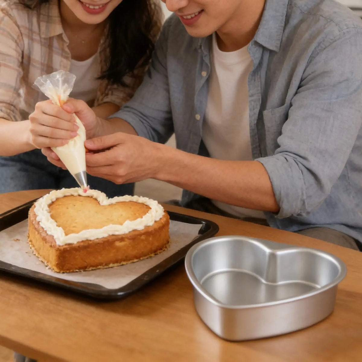 Heart-Shaped Cake Mold | Easy Release Baking Pan & Loaf Tin Cake Mold Pan Qme