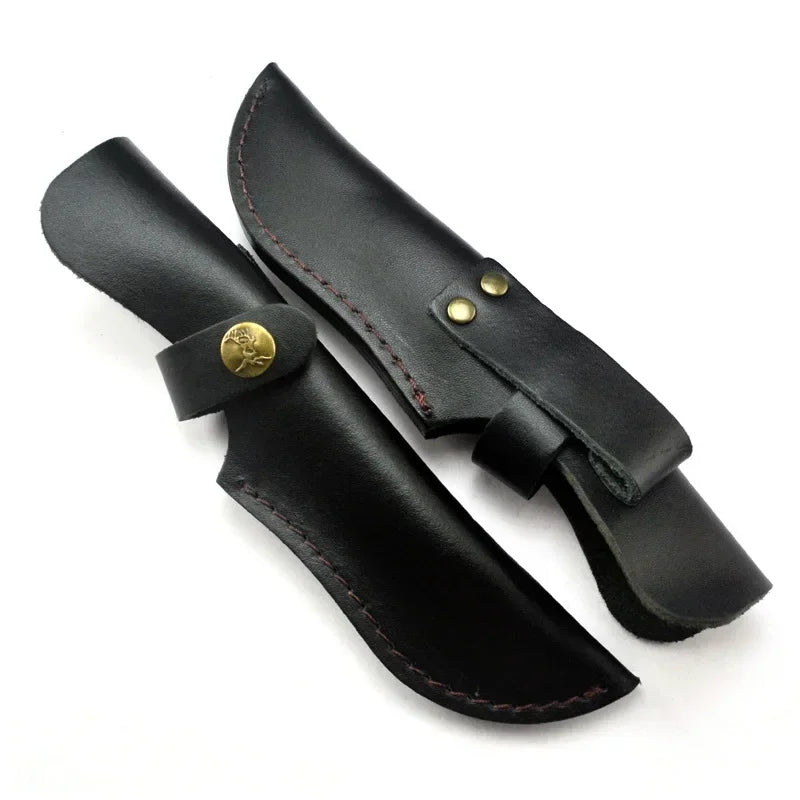 Cowhide Leather Knife Sheath – Universal Fixed Blade Holder Leather Knife Sheath Qst