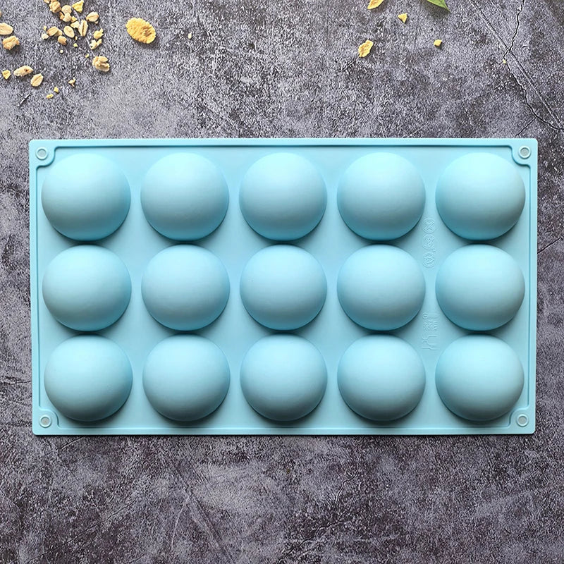 Silicone Half-Sphere Mold – 3D Ball Baking Mold for Cakes Silicone Baking Mold Qme Blue