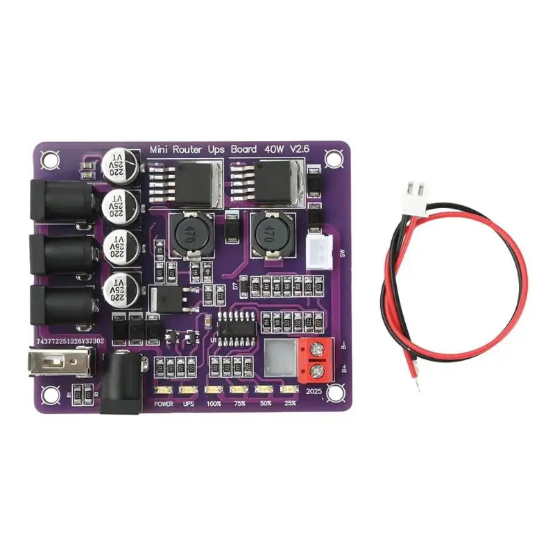 Mini UPS Board 40W Battery Backup 5V 9V 12V Router Power Supply UPS Power Board Qme Default Title