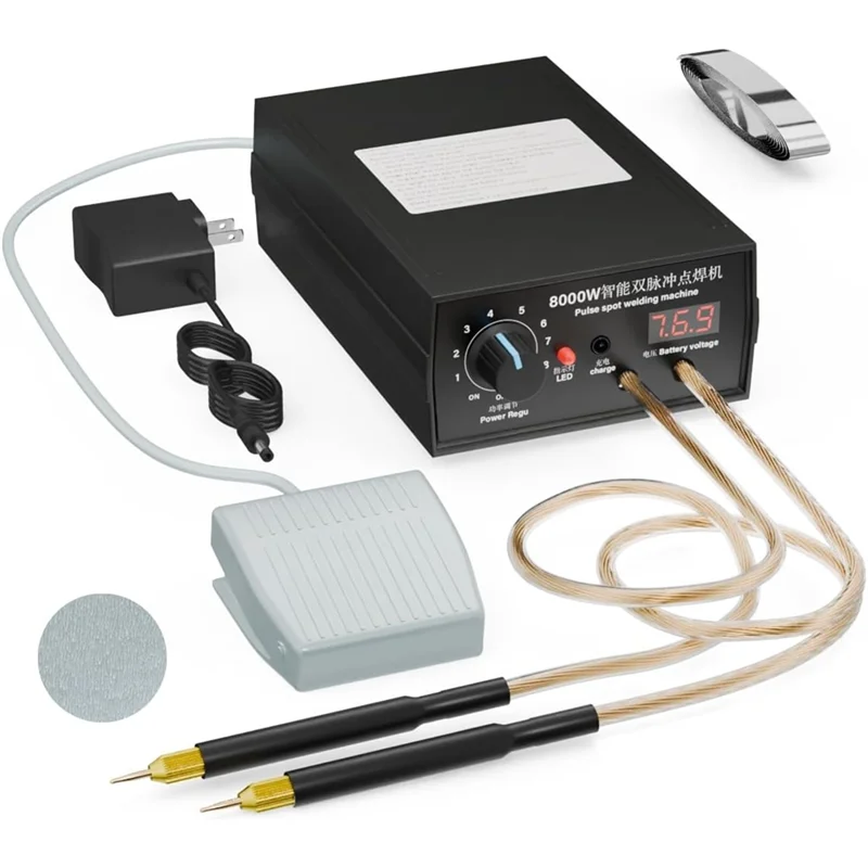 A02F 8000W Battery Spot Welder – DIY Nickel Strip Machine Battery Spot Welder Qme