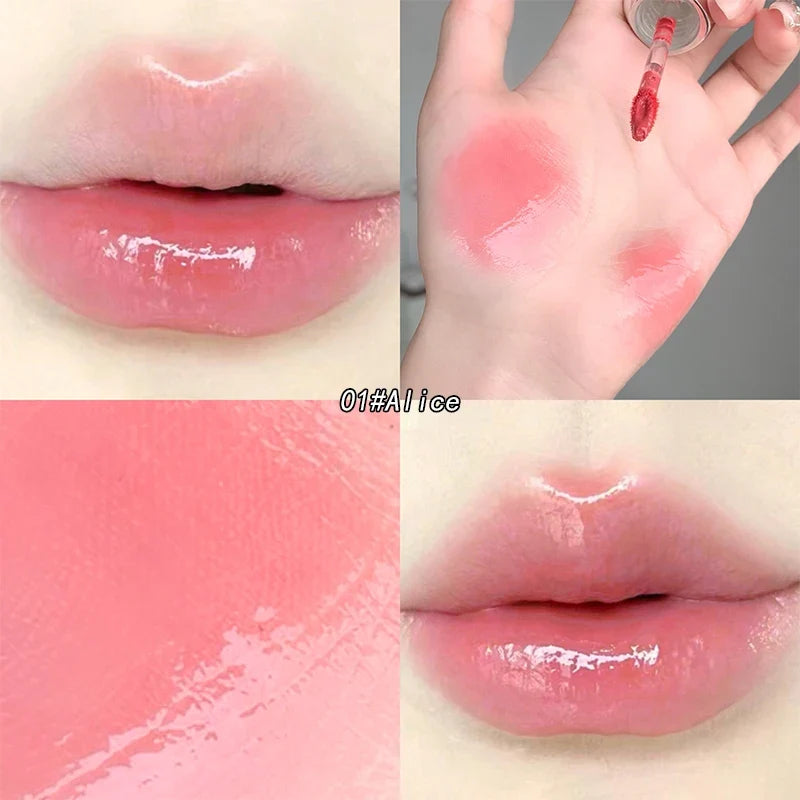 Gegebear Water Gloss Lip Glaze – Mirror Finish, 8 Shades Lip Gloss Glaze Qme GX1138-01