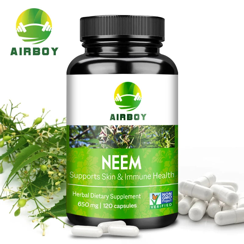 Organic Neem Supplement – Skin, Immune & Liver Support Herbal Supplement Qst