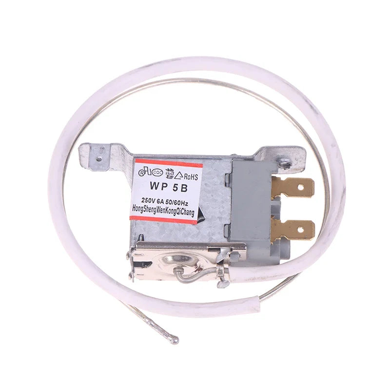 WP5B 2-Pin Refrigerator Thermostat AC 250V 6A 50/60Hz Refrigerator Thermostat Qme 1pcs CN