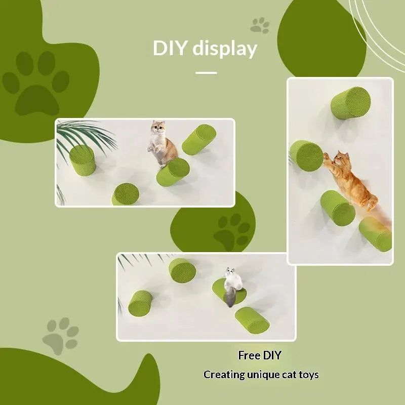 Self-Adhesive Cat Wall Scratching Post & Climbing Ladder Toy Cat Wall Toy Qme