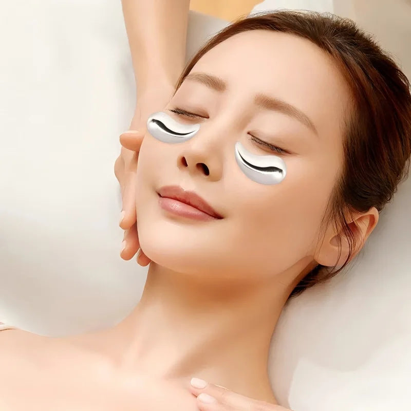 Stainless Steel Cooling Eye Pads – Hot & Cold Eye Mask 2-Pack Eye Care Mask Qst