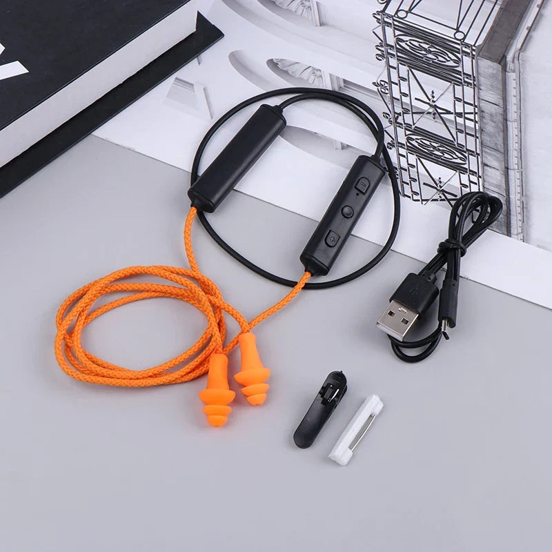 HUXUAN Bluetooth Ear Plugs Headset – Work Noise Suppression Bluetooth Ear Plugs Headset Qme Yellow