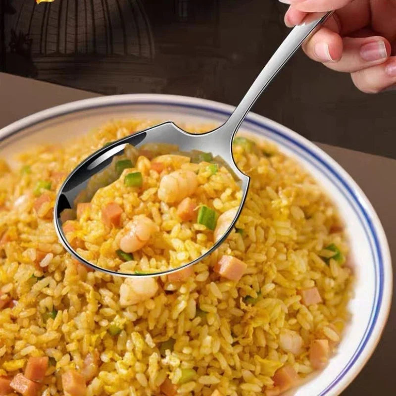 Stainless Steel Thickened Large Serving Spoon – Durable Serving Spoon Qme