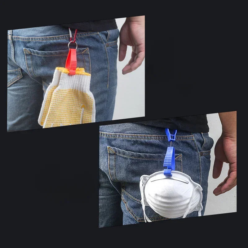 Plastic Glove Clip Hanger & Safety Holder for Work Gloves Glove Clip Holder Qme