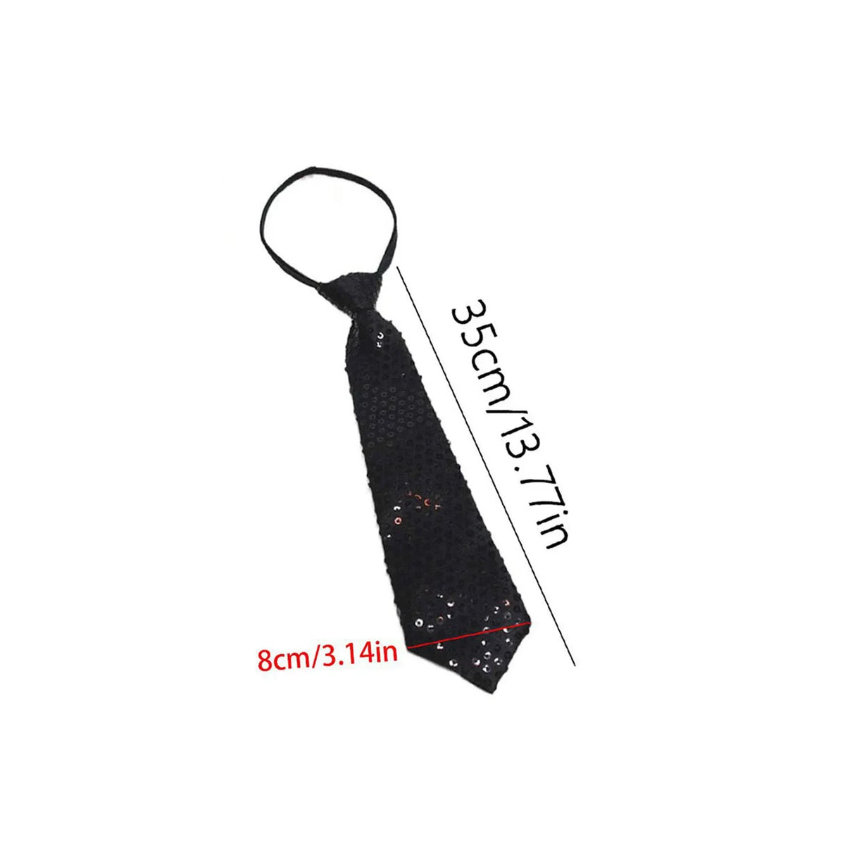 Shiny Sequin Necktie – Glitter Stage & Prom Tie Men Women Sequin Necktie Qme