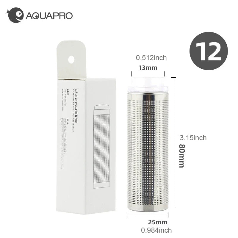 Stainless Steel Mesh Inlet Filter Guard for Aquarium Fish Tank Aquarium Filter Guard Qme 12mm