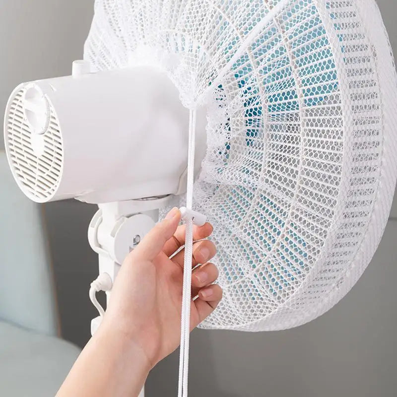 Mesh Fan Cover Drawstring Dust Guard – Baby Finger Protector Fan Safety Cover Qme