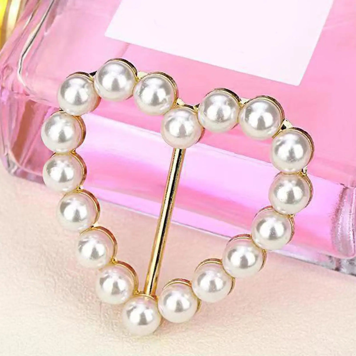 Women's T-Shirt Heart Rhinestone Clothing Clips Ring Wrap Clothing Clip Set Qme