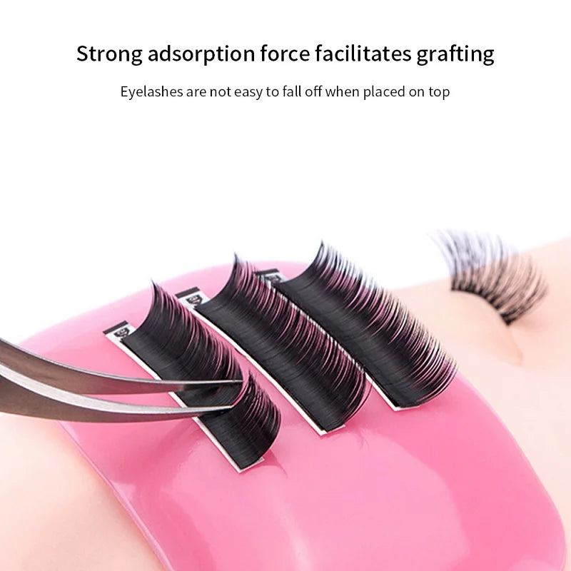 Silicone Eyelash Extension Forehead Sticker Pad | Pink & Clear Eyelash Extension Tool Qme