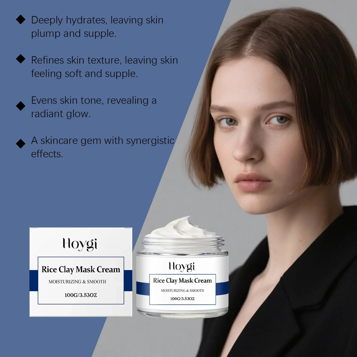 Rice Clay Face Mask – Brightening, Pore Cleansing & Hydrating Clay Face Mask Qme