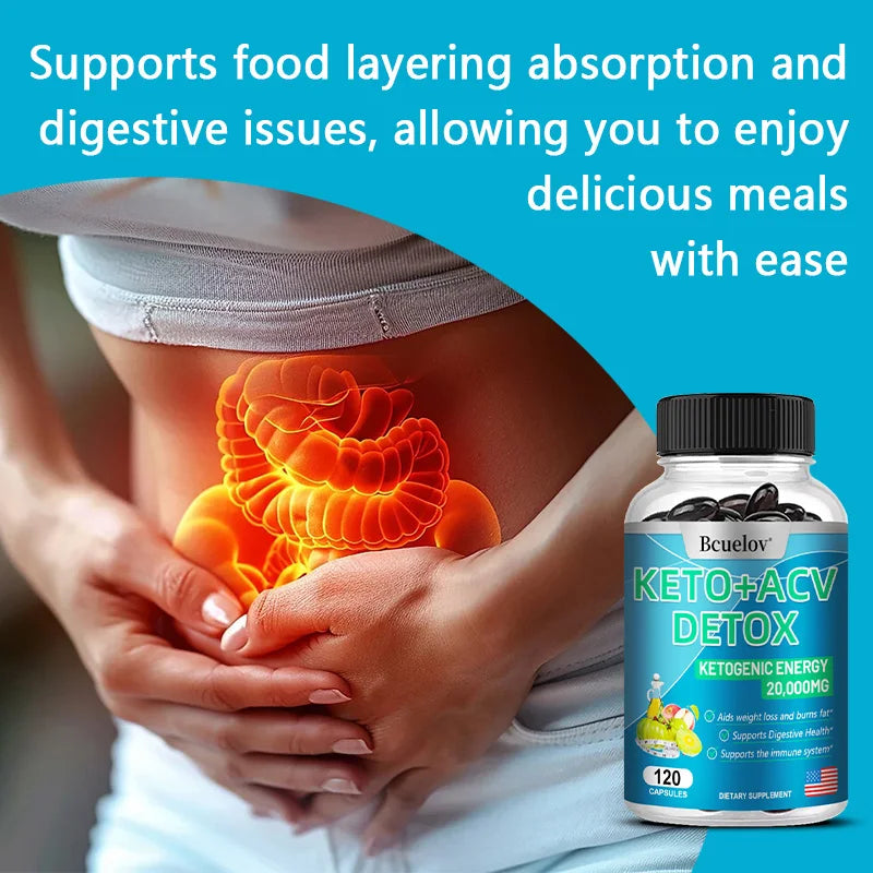 Keto + Apple Cider Vinegar Capsules – Ketogenic Energy Support Dietary Supplement Capsules Qst