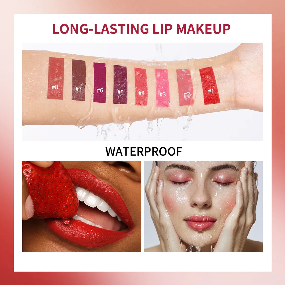 ibcccndc Korean Matte Lip Gloss Set – Long-Lasting Lip Tint Matte Lip Gloss Set Qst