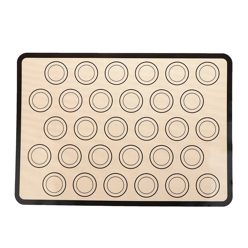 Silicone Baking Mat 42x29.5cm – Non-Stick Cookie Macaron Sheet Silicone Baking Mat Qst Black