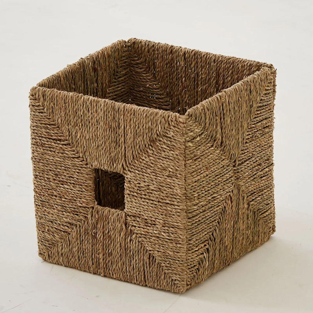 Handmade Foldable Seagrass Wicker Storage Basket – Home & Outdoor Woven Storage Basket Qst