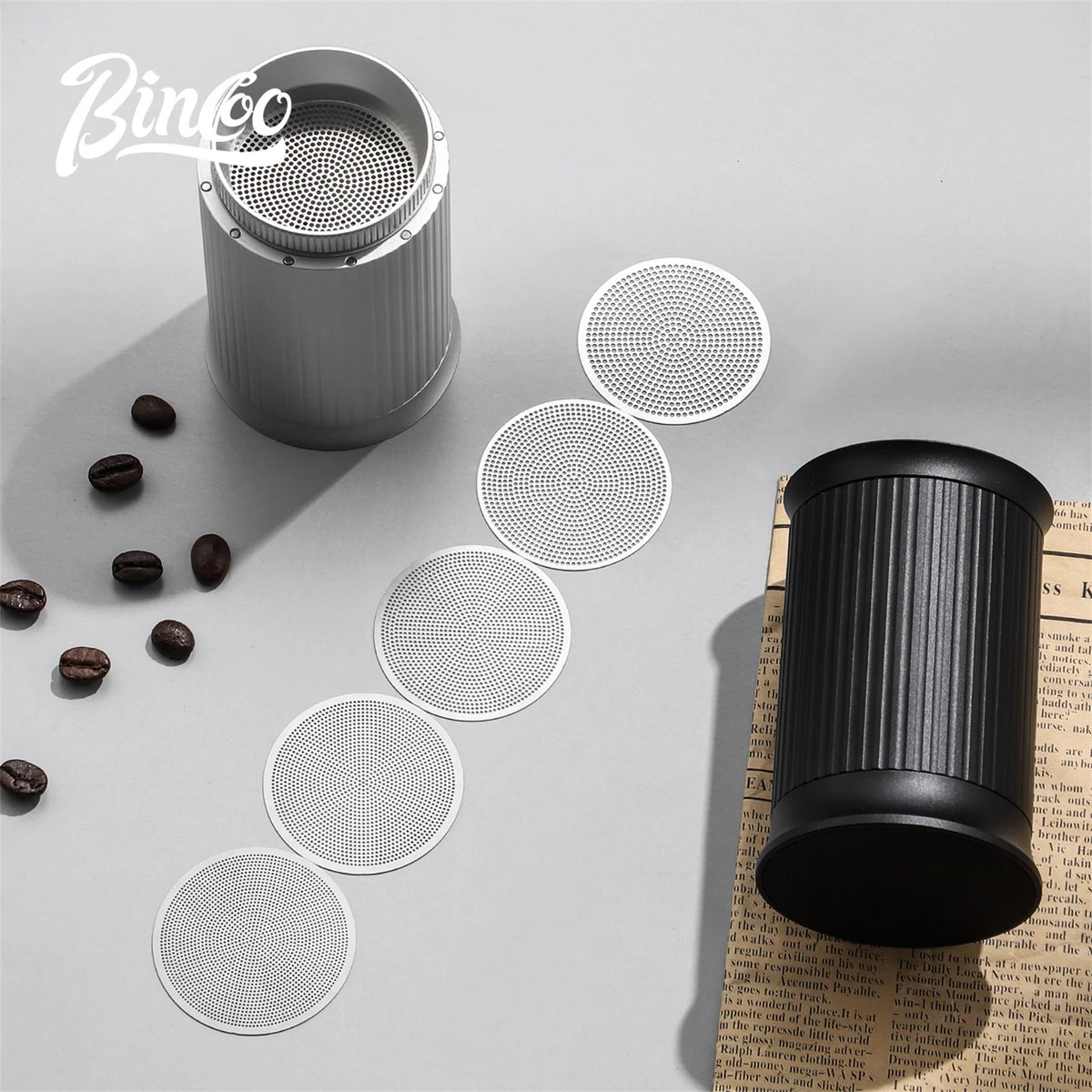Bincoo Aluminum Coffee Powder Spreader & 5-Mesh Sifter Set Coffee Powder Spreader Qst