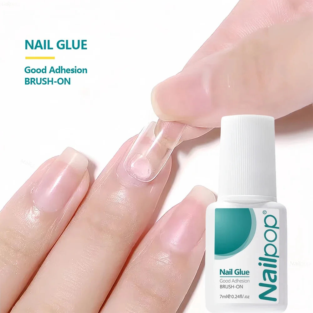 Nailpop Nail Glue – Strong Fast-Drying Adhesive 7ml (2 or 5pk) Nail Glue Adhesive Qme