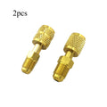 Brass R410a Vacuum Pump Adapter 5/16 SAE to 1/4 SAE Coupler 2pk HVAC Brass Adapter Qme 2pcs
