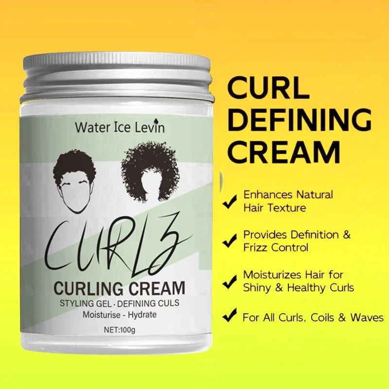 Curry Curling Cream Hair Mask – Moisturizing & Hydrating Curl Styling Cream Qme
