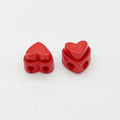 Heart-Shaped Cord Locks Double Hole Spring Toggle Stoppers Cord Lock Toggle Qme A5