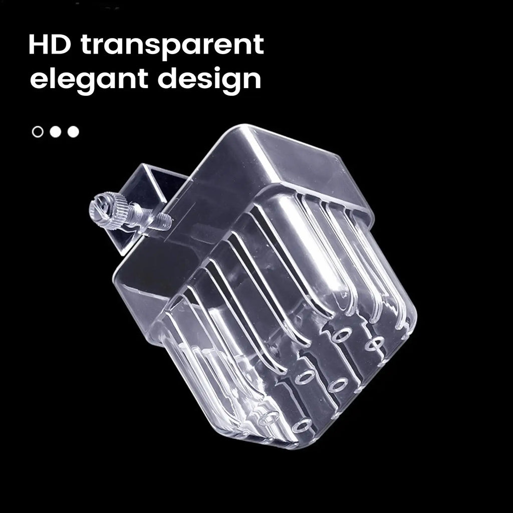 Transparent Hangable Aquatic Plant Holder Cup for Fish Tank Aquarium Plant Holder Qme