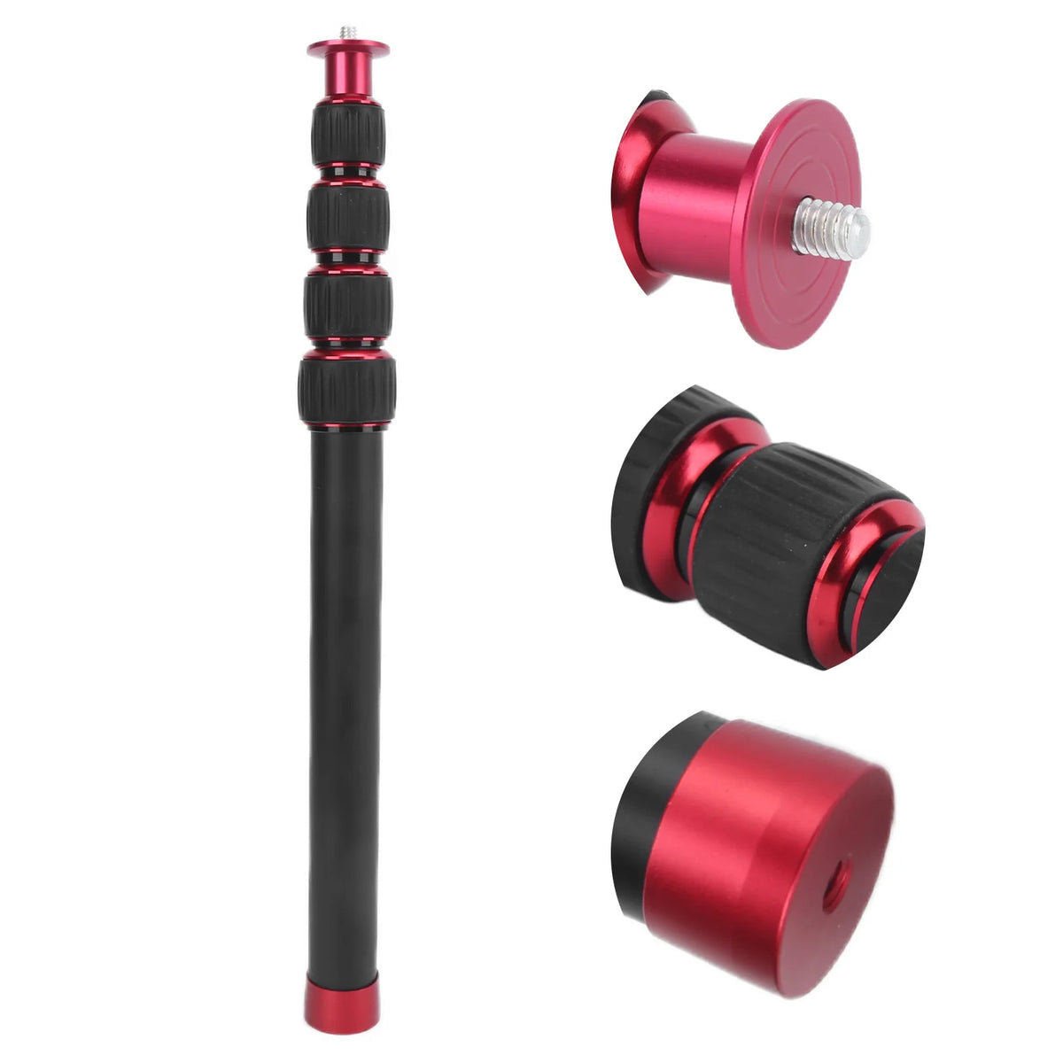 Manbily LR-255 Aluminum Monopod Extension Rod – 5-Section 5kg Monopod Extension Rod Qst