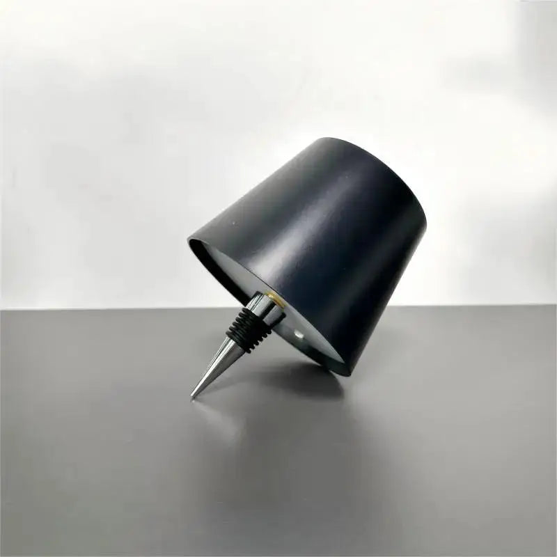 Wine Bottle LED Wireless Table Lamp | 3-Color Dimmable USB LED Table Lamp Qme BLACK A changeable