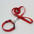 Nylon Dog Harness Collar & Leash Set | Adjustable Breathable Dog Harness Set Qme Red leash-collar 2.0