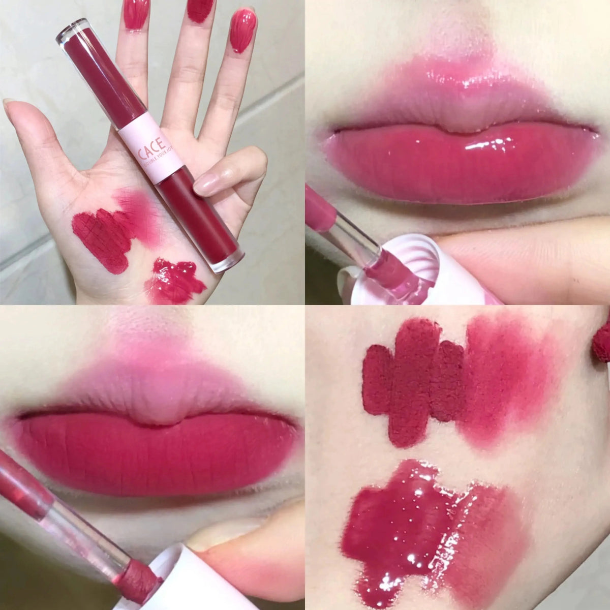 CACE Dual-Tip Liquid Lipstick & Lip Glaze | Matte & Glossy Liquid Lipstick Qme
