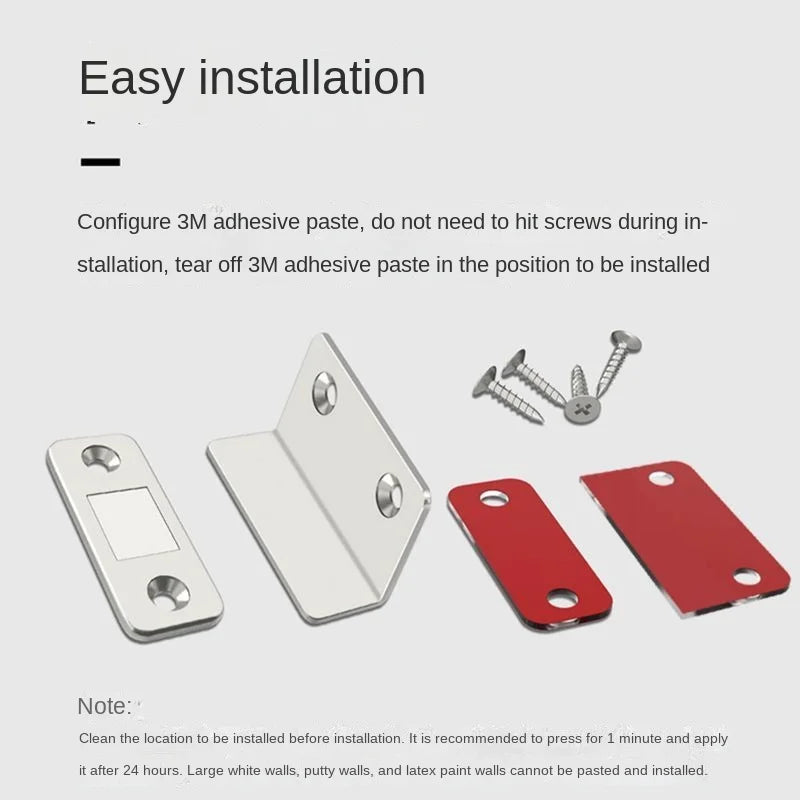 Magnetic Door Catch Latch – No-Drill Adhesive Mount Door Catch Latch Qme