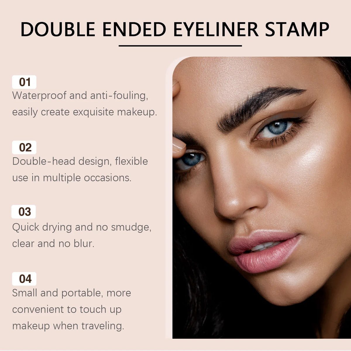 Zephoco Winged Eyeliner Stamp Pen – Waterproof Double Ended Eyeliner Stamp Pen Qst