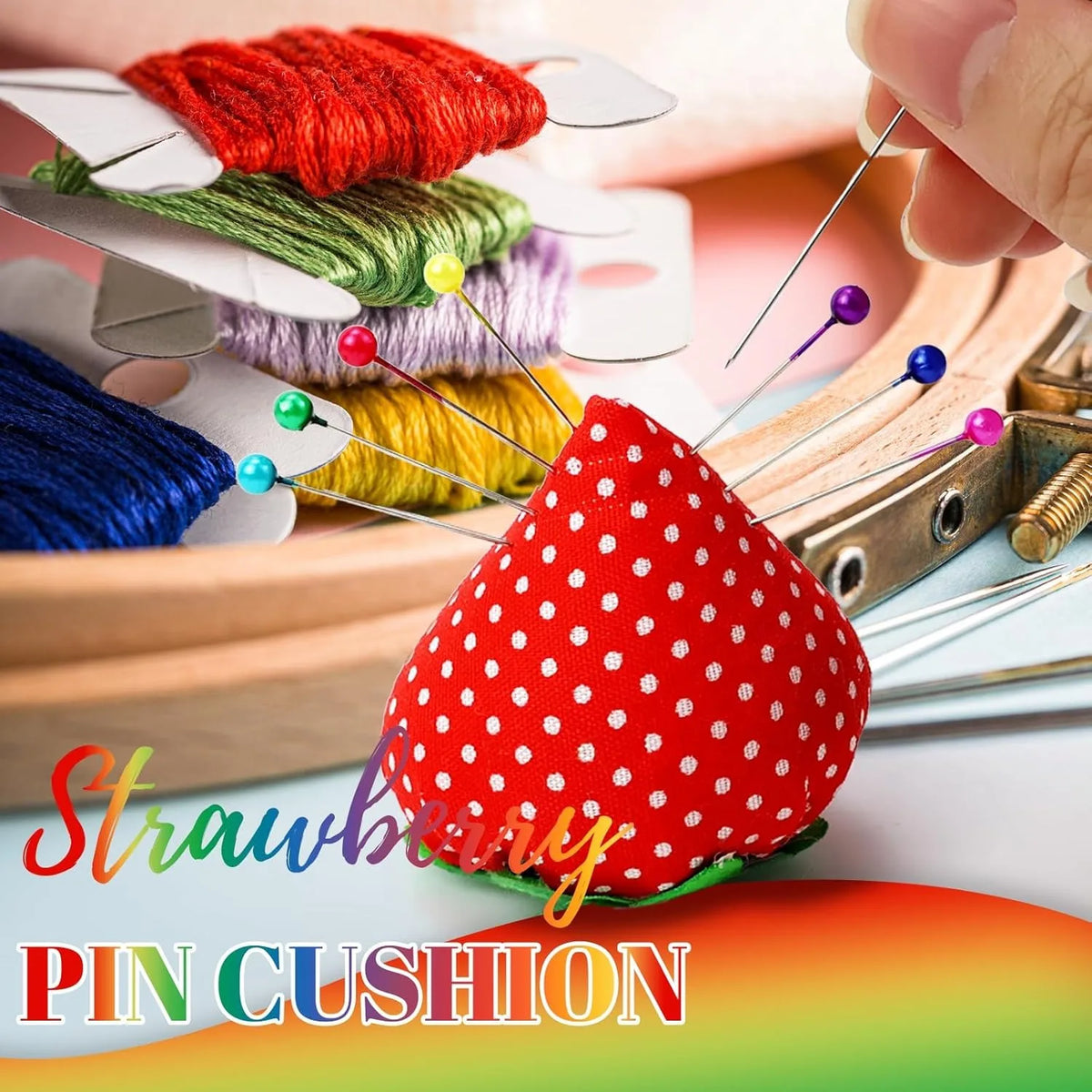 600pcs Colored Head Sewing Pins Stainless Steel 38mm – Fabric & Craft Sewing Pins Qme