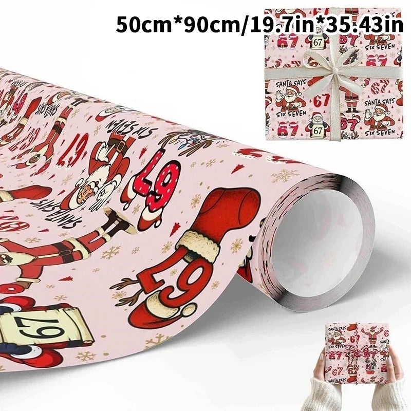 Funny Christmas Wrapping Paper for Kids – Santa Designs Christmas Gift Wrap Qme C