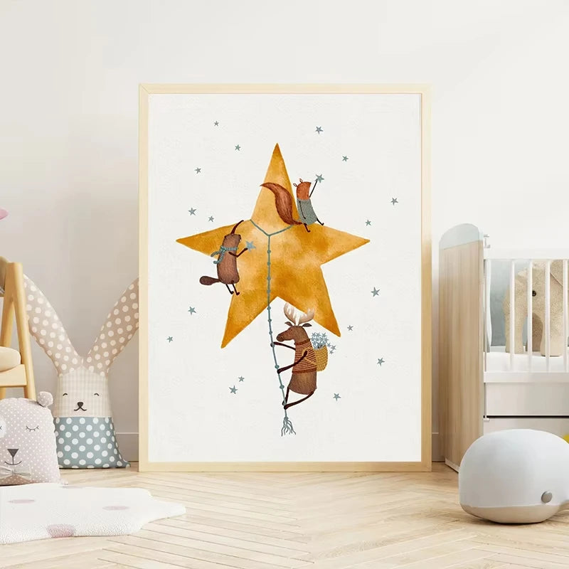 Kids Cartoon Canvas Wall Art Prints – Cute Home Decor Canvas Wall Art Qst