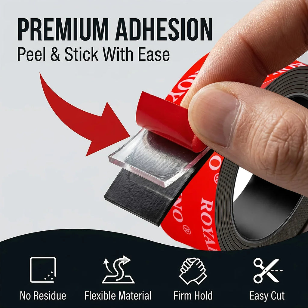 Self-Adhesive Cuttable Magnetic Tape Strip | Fridge, Wall & DIY Magnetic Adhesive Tape Qme