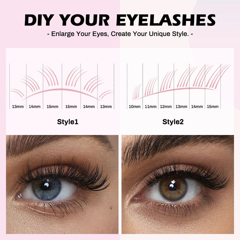 NATUHANA 240 Cluster DIY Lash Extension Kit – Individual Lashes DIY Lash Extension Kit Qme