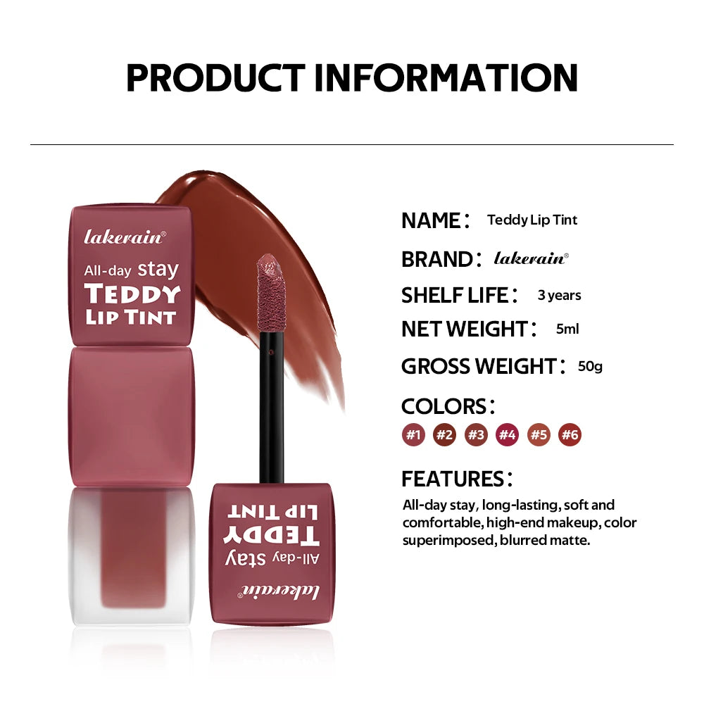 Lakerain Velvet Matte Lip Gloss – Waterproof Long-Lasting Lip Glaze Matte Lip Gloss Qst